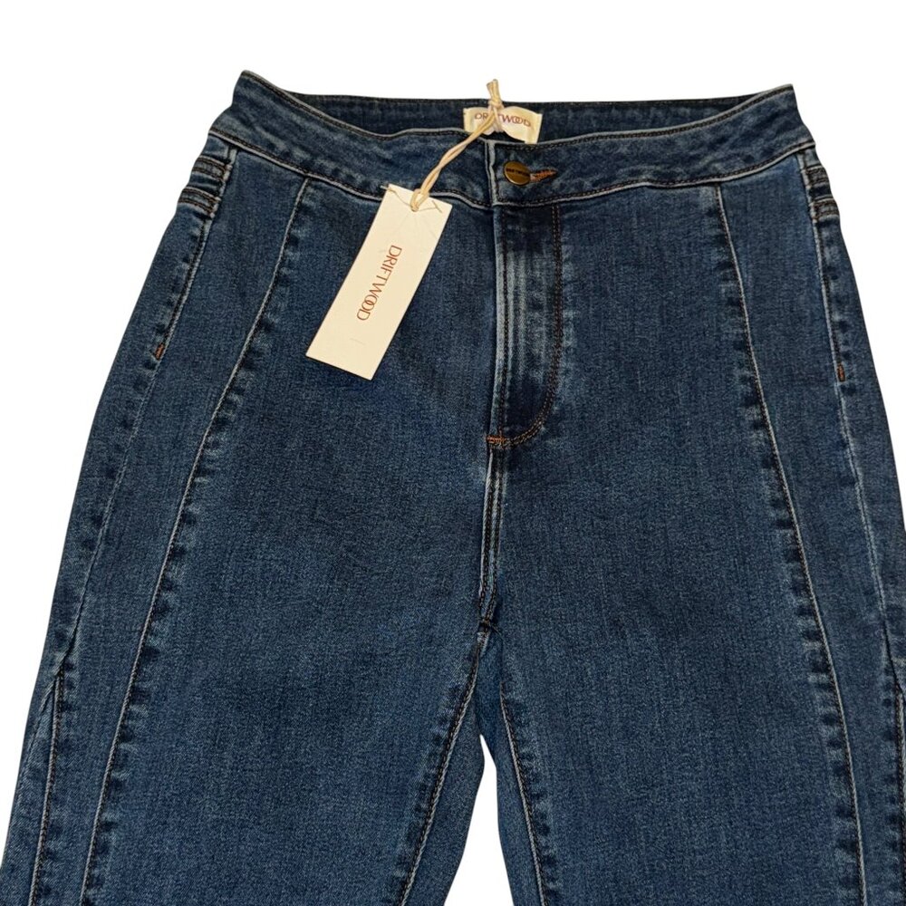 NWT DRIFTWOOD JEANS Medium Wash Veda X Harmony Flare Leg Jeans Size 28 - Picture 13 of 14